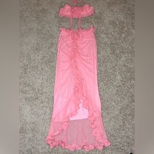 Pink Ruffled set